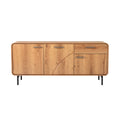 Modern Oak Sideboard with Sleek Metal Legs and Minimalist Design