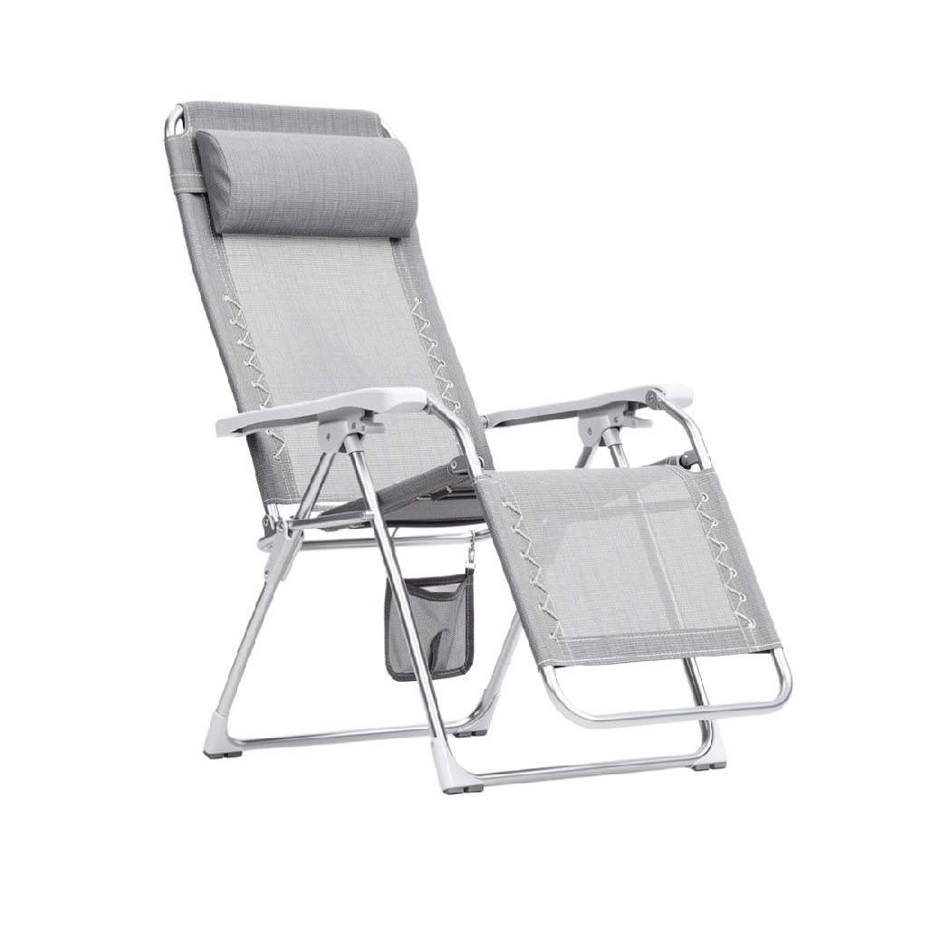 Adjustable Zero Gravity Lounge Chair with Headrest and Side Pocket