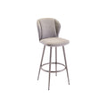 Modern Upholstered Bar Stool with Metal Legs